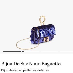 Fendi Purple Sequin Nano